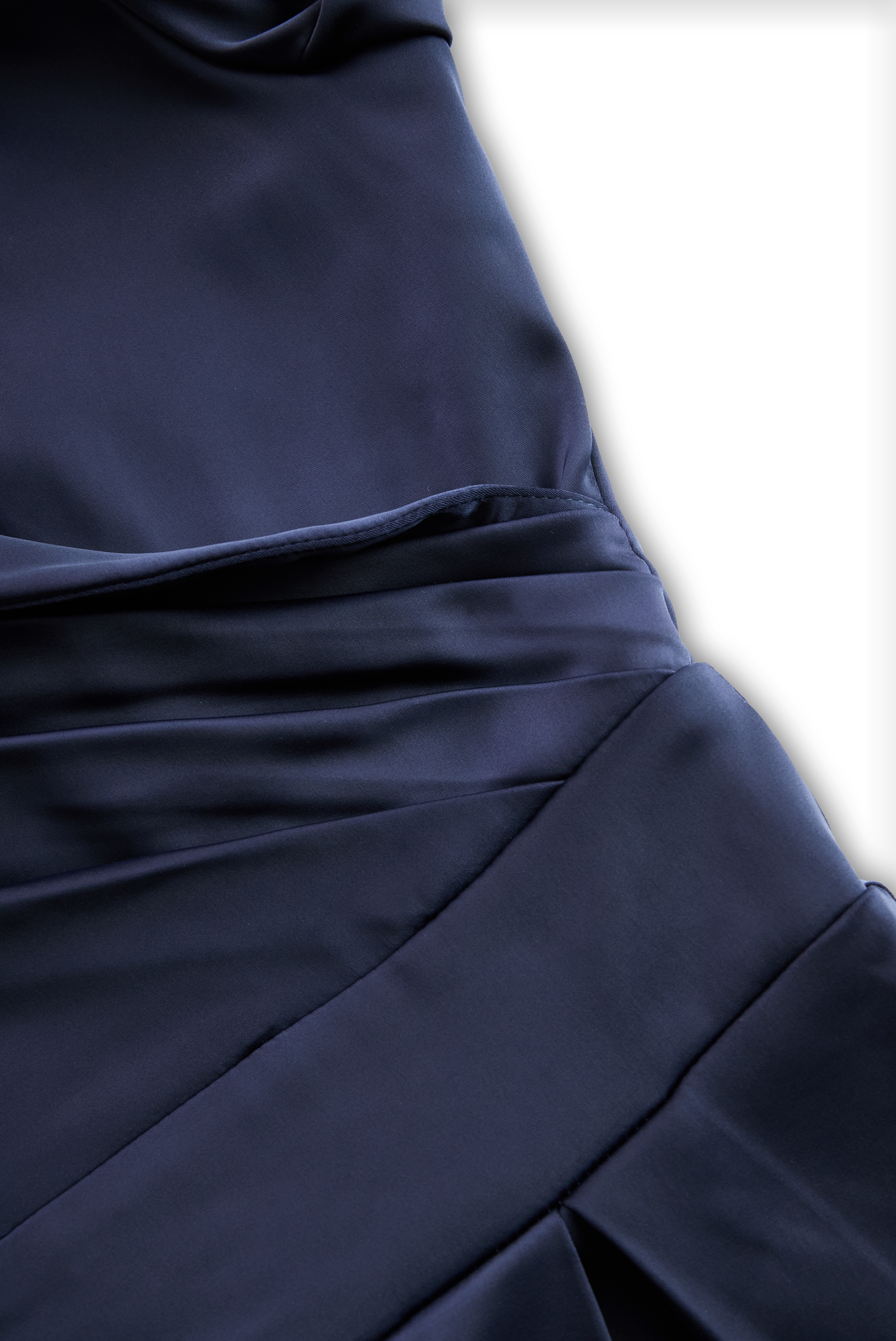 Anna™ | Abito Midi in Satin Ispirato al Vintage con Collo Drappeggiato