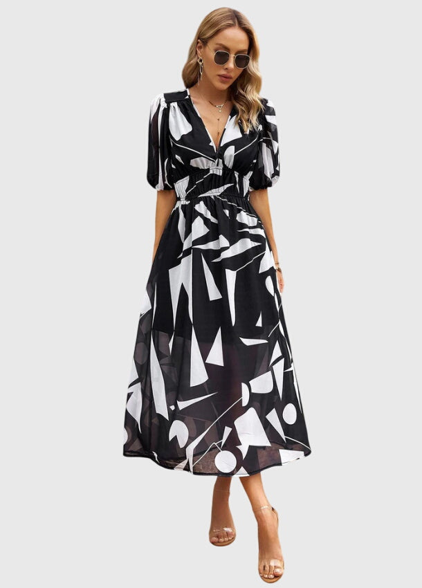 Merlin™ | Flattering Floral Midi Dress